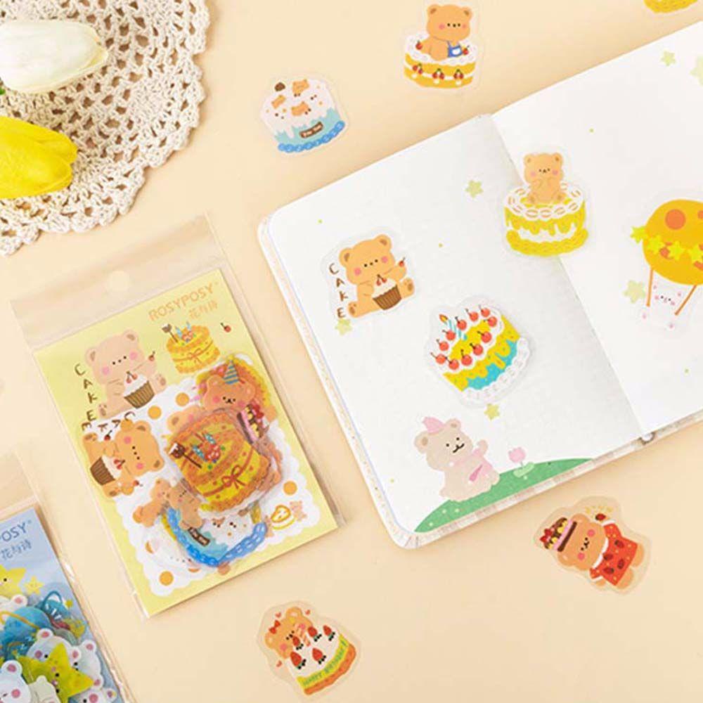 ELEGANT Miếng Dán Hoạt Hình Trang Trí Sổ Tay Nhật Ký DIY