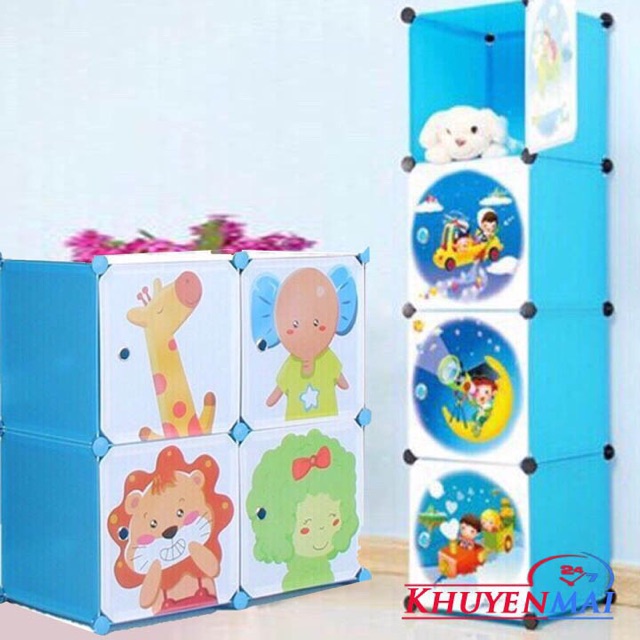 Tủ quần áo lắp ghép 4 ô Size sâu 47cm