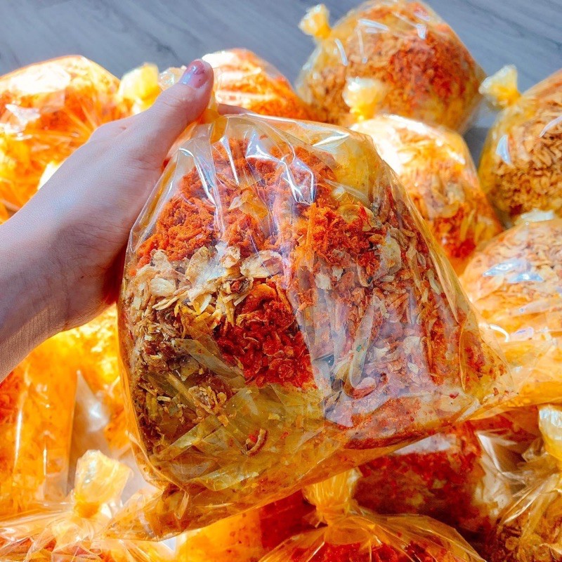 500G BÁNH TRÁNG PHÔ MAI SỢI MIX RUỐC + HÀNH PHI