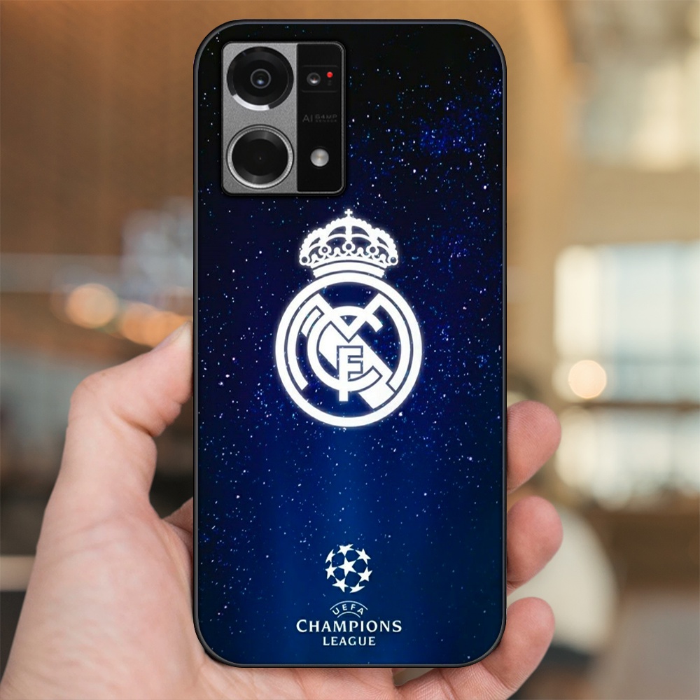 Ốp lưng Oppo Reno 7 4G viền đen in hình Real Madrid