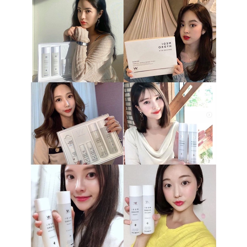 [ĐỌC KỸ MÔ TẢ] Set dưỡng trắng da căng bóng WONJIN EFFECT MEDI HYDRO SKIN-CARE SET (Hàn Quốc)