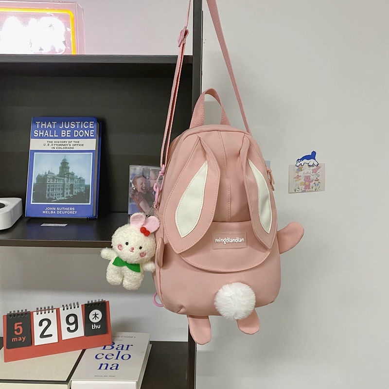 Backpack balo 2022 dành cho nữ Túi đeo chéo vai hình thỏ dễ thương phong cách nhật bản