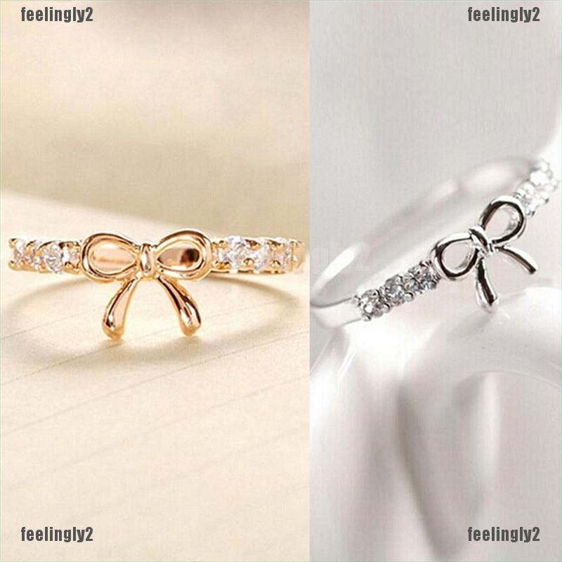 Nhẫn Hình Bướm Đính Pha Lê Thời Trang