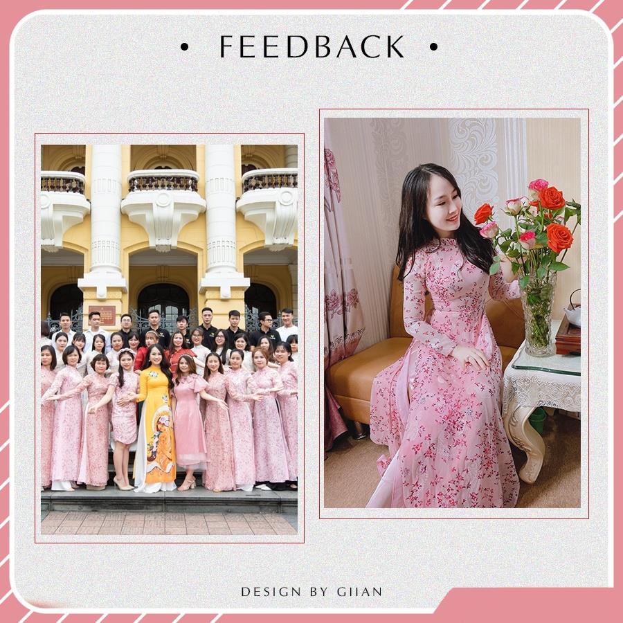 Áo dài truyền thống hoa nhí thiết kế chính hãng Giian - GAD162