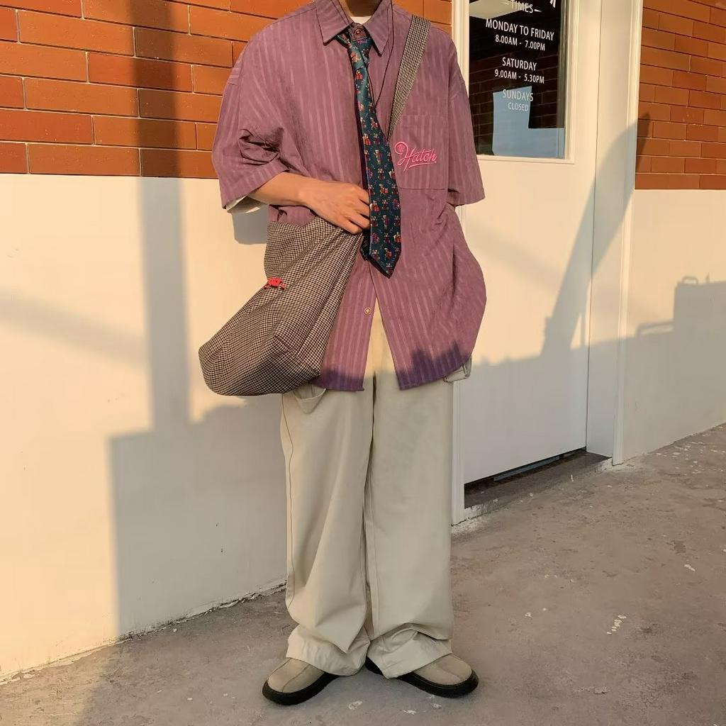 Áo Sơ Mi Tay Lửng Thời Trang Mùa Hè Dành Cho Nam