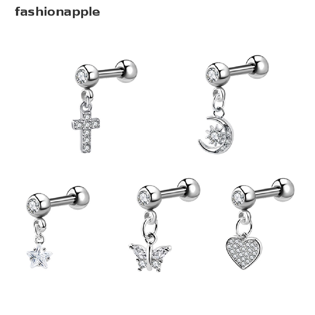 Khuyên Xỏ Tai Helix Đính Đá Zircon Thời Trang