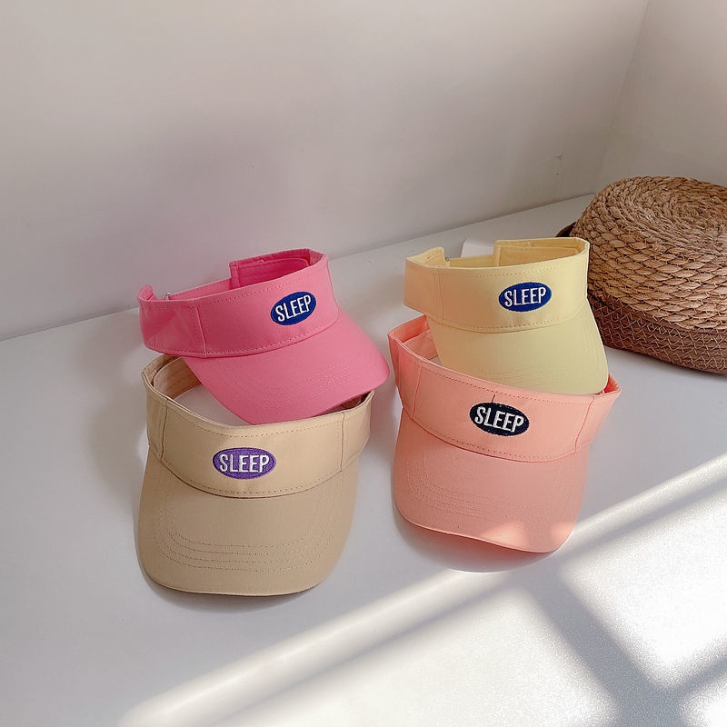 Nón Lưỡi Trai Nửa Đầu Chống Nắng Thêu Chữ Phong Cách Hàn Quốc Mới Cho Bé Trai Và Gái
