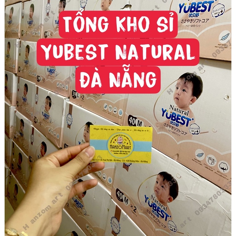 Bỉm Yubest Natural quần S88/M80/L78/XL72/XXL68