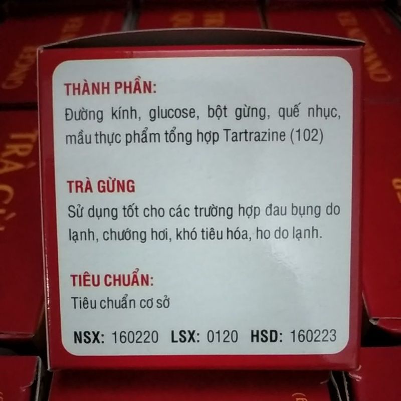 TRÀ GỪNG ĐẠI Y - DẠI UY dạng cốm hòa tan - làm ấm cơ thể, giải cảm do lạnh, đầy hơi, khó tiêu