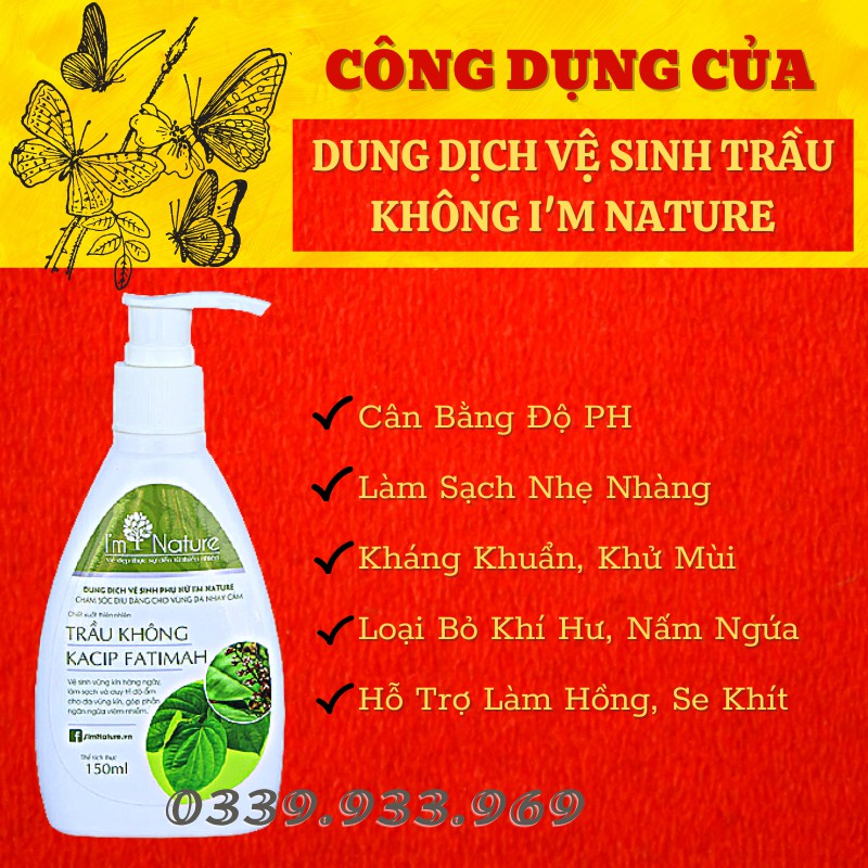 (+Quà) Dung Dịch Vệ Sinh Phụ Nữ Trầu Không I'm Nature 150ml