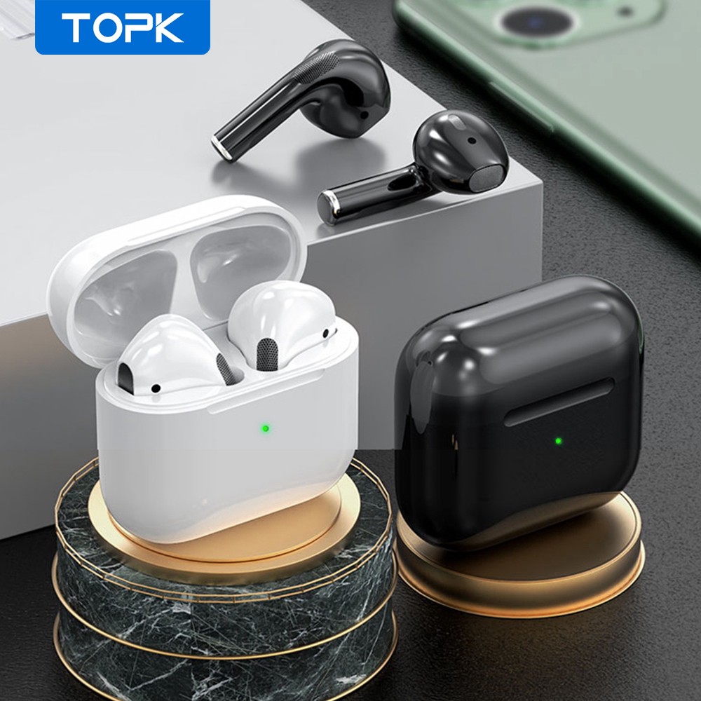 Tai Nghe Không Dây TOPK T21 TWS Hỗ Trợ Kết Nối Bluetooth 5.0 Tích Hợp Microphone Điều Khiển Cảm Ứng Thông Minh - Toplink