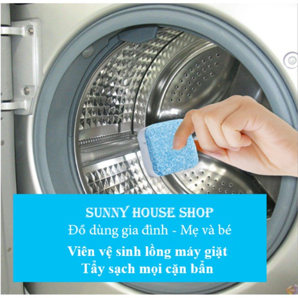 [12 viên] Hộp 12 Viên Tẩy Vệ Sinh Lồng Máy Giặt - Diệt Khuẩn - Tẩy Cặn Bẩn Máy Giặt