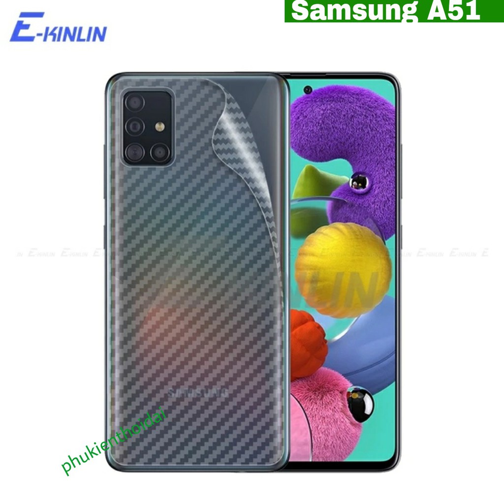 Dán lưng Carbon Samsung A51FREESHIP Từ 50k  vân Caro chống mồ hôi