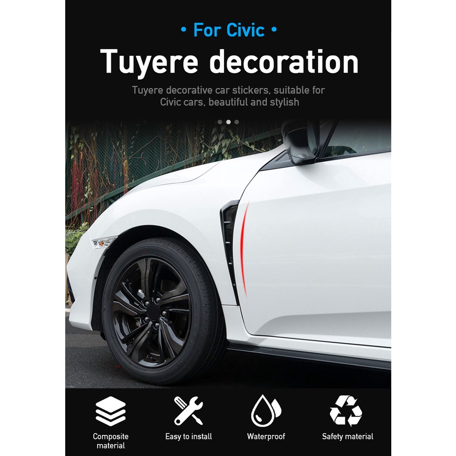 SEAMETAL 2 Nắp thông gió gắn cản chắn bùn cho ô tô Honda Civic thế hệ 10 2021 2020 2019 2018 2017