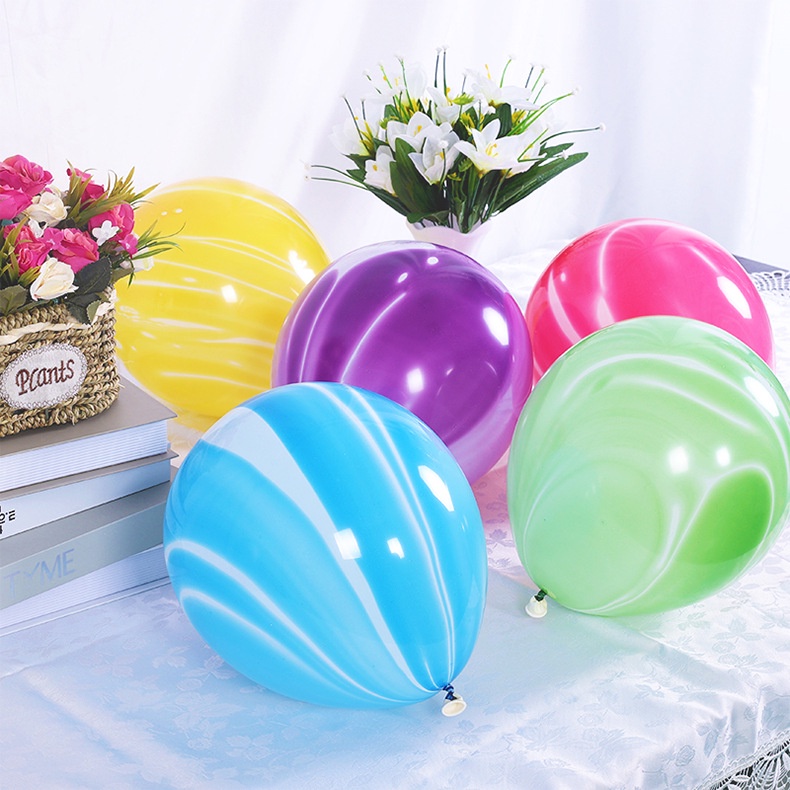 Bong Bóng Khí Heli Bằng Latex 12 Inch Màu Sắc Kẹo Ngọt Trang Trí Tiệc Sinh Nhật Bé