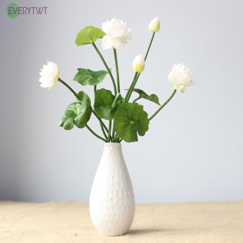 Hoa Sen Giả Bằng Lụa 32cm Dùng Trang Trí