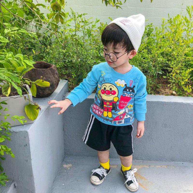 Áo Sweater Tay Dài Hoạ Tiết Hoạt Hình Cho Bé 1-6 Tuổi