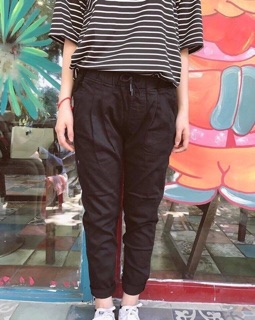 Quần lưng thun lỡ kaki mềm