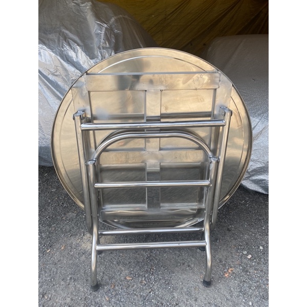 Bàn tròn inox xếp 1m0 giá xưởng sản xuất
