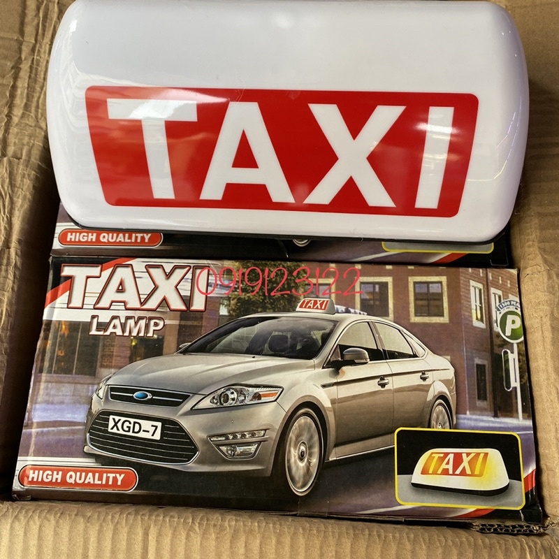 Mào TAXI hút nam châm 28cm có đèn LED gắn nóc ô tô