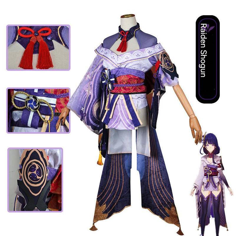 Bộ Đồ Hóa Trang Genshin Va Chạm Raiden Shougun Baal Đầy Đủ Cho Nữ Cosplay Costume