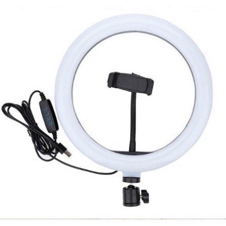 Đèn livestream size 26cm kèm chân 2m, 1 kẹp điện thoại,chụp ảnh, make up, phun xăm live stream TikTok