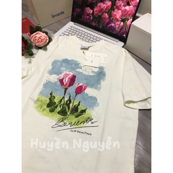 Áo Thun Levents Chính Hãng 2 Bông Hoa Tulip 🌷