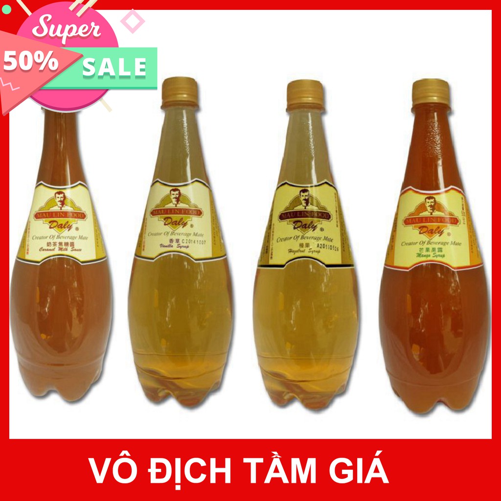 Siro MAULIN caramel / vanilla / hạt dẻ / hokaido / xoài chai 1.3kg
