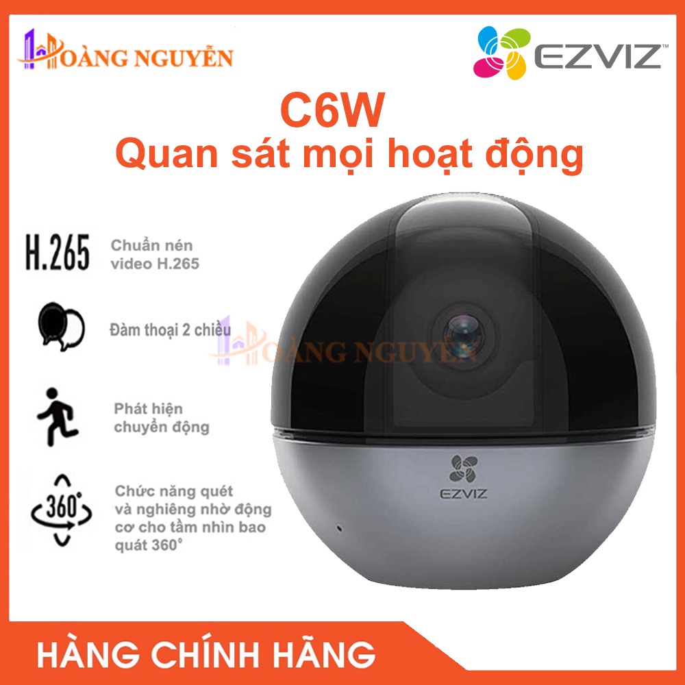 [NHÀ PHÂN PHỐI] Camera IP WIFI EZVIZ C6W 4.0MP 2K - Không Dây Quay Quét 360 Độ,Tự Thu Phóng Bám Theo Chuyển  Động | BigBuy360 - bigbuy360.vn