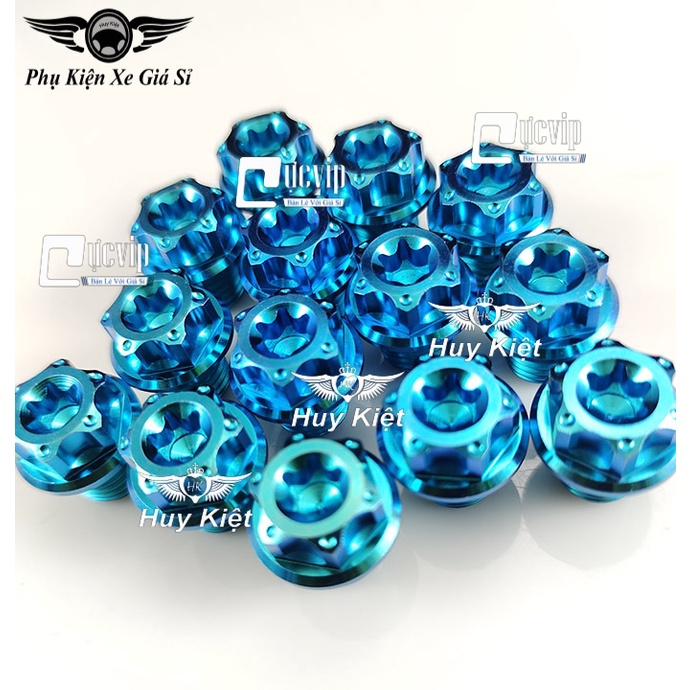 Ốc Chân Kính, Chân Gương Titan GR5 Kiểu Salaya Vương Miện Gắn Tất Cả Dòng Xe Honda, Yamaha MS5245