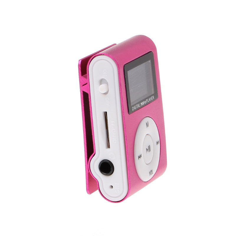 Máy Nghe Nhạc MP3 zzz MX-801 Mini Cổng USB Có Kẹp Kim Loại Hỗ Trợ Thẻ TF Màn Hình LCD
