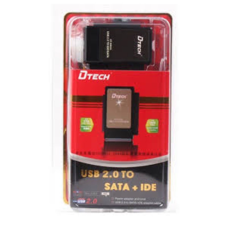 Bộ cáp chuyển USB 2.0 sang Sata, IDE DT8003A Dtech chính hãng