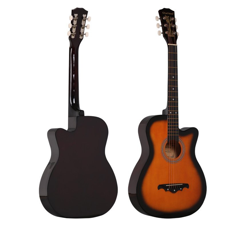 Đàn Guitar Acoustic Màu Đen Dáng Khuyết - Hàng có sẵn