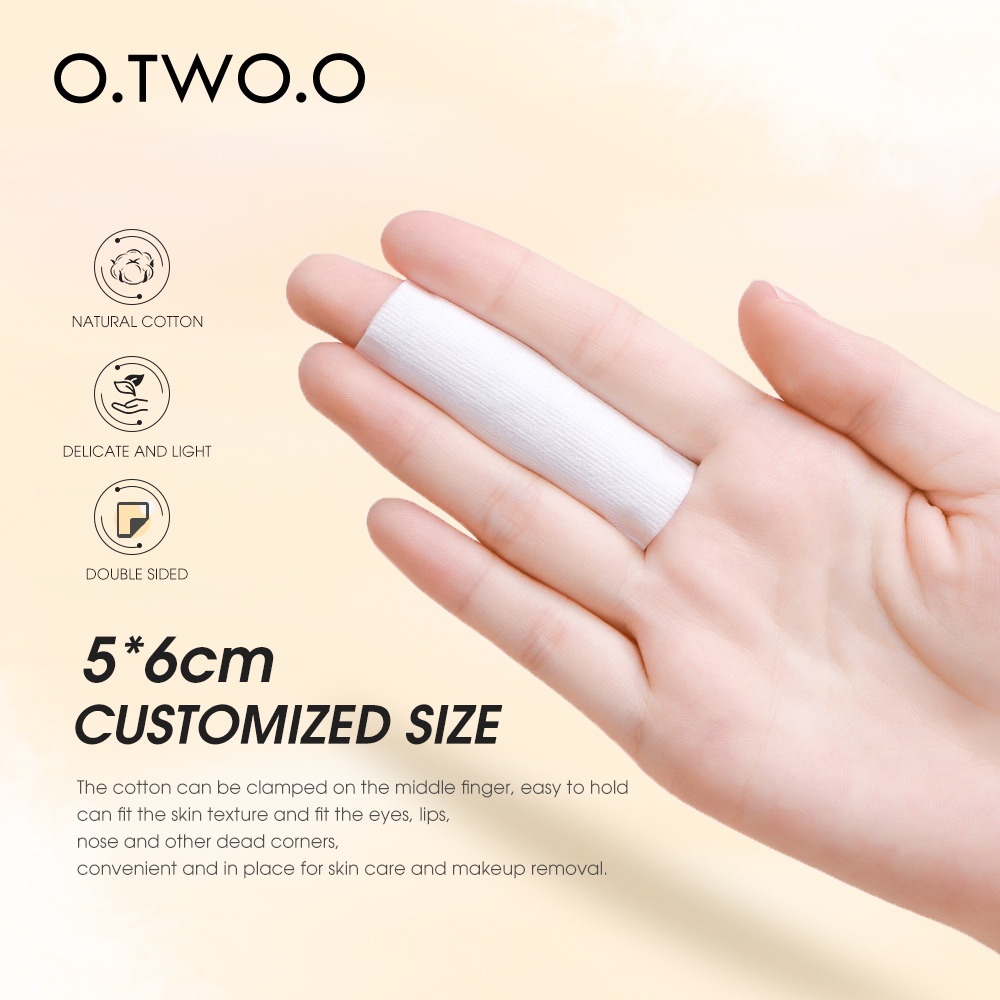 Tẩy trang O.TWO.O 100% chất liệu cotton bông 50 miếng