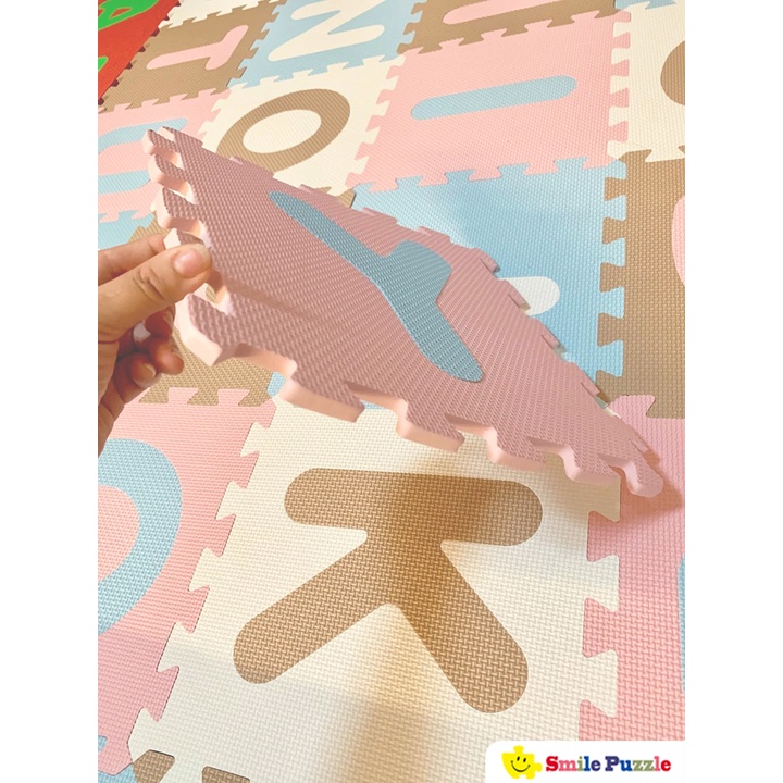 THẢM XỐP CHỮ CÁI CAO CẤP CHO BÉ 26 MIẾNG GHÉP KHÔNG MÙI - TIÊU CHUẨN CHÂU ÂU  SMILE PUZZLE