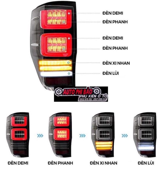 ĐÈN HẬU FORD RANGER MẪU ROVER