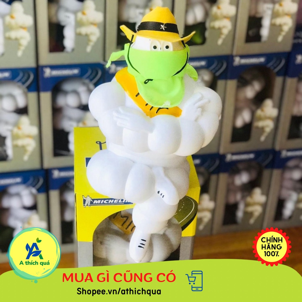 Tượng búp bê michelin gắn xe tải siêu dễ thương, búp bê xe tải siêu đệp 7 màu lấp lánh