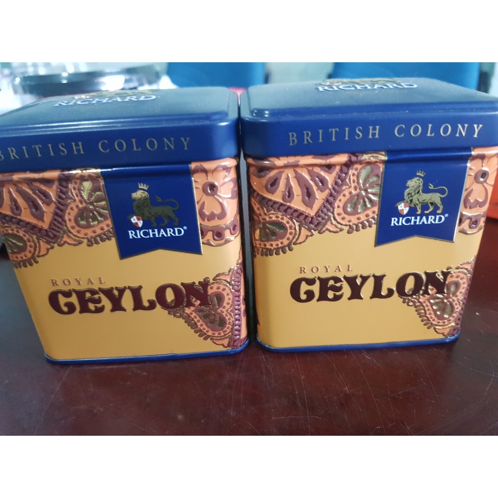 [Hàng Ngoại Có Tem Chống Giả] Trà đen Richard royal geylon-Hộp thiếc 50Gr-Hảo hạng &amp; Sang trọng