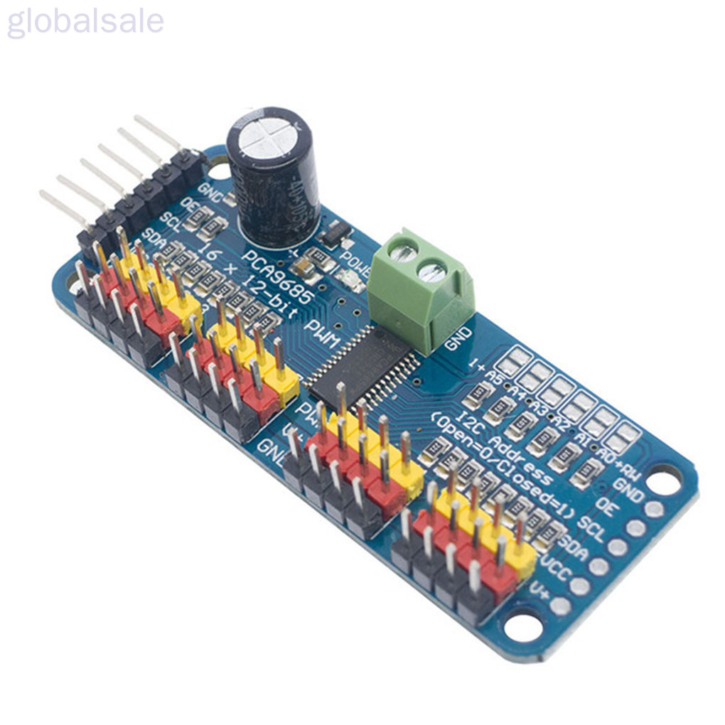 Mô Đun Điều Khiển Động Cơ Servo Pca9685 16 Ch 12-bit Pwm Cho Arduinob