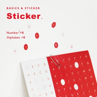 Set 16 miếng dán họa tiết đơn giản dùng trang trí sổ tay