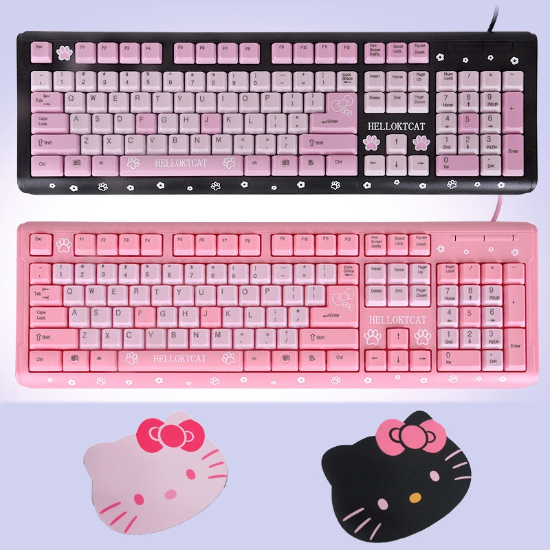 Bàn Phím Cơ Razer Hello Kitty Có Dây Phiên Bản Giới Hạn Dùng Làm Quà Tặng Sinh Nhật