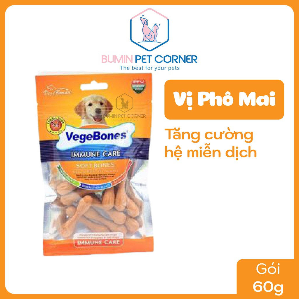 Xương mềm mini cho chó Vege Bones gói 60g