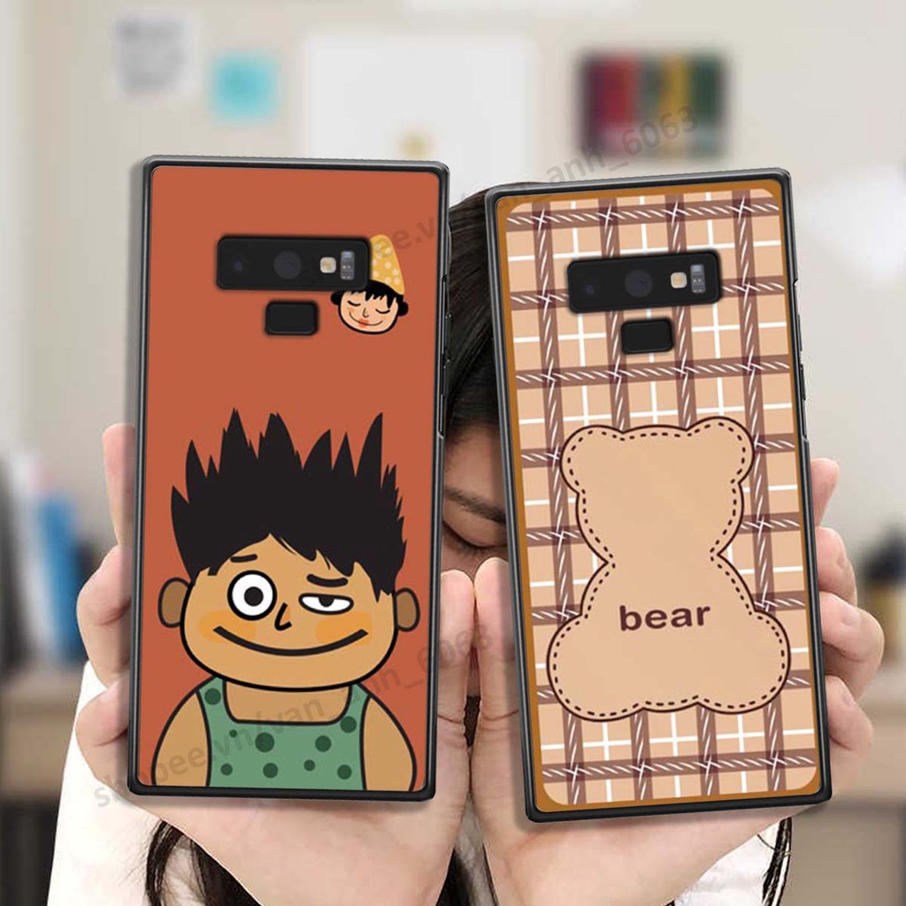 Ốp lưng Samsung Note 9 ốp điện thoại LineBear, bé tóc xù, hoa siêu đẹp