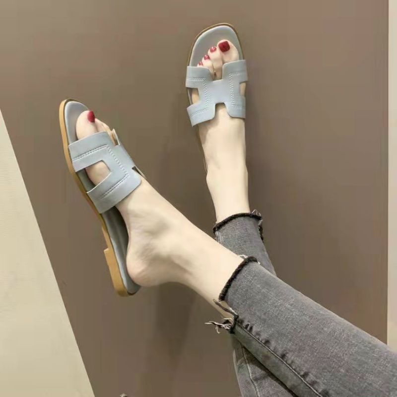 Dép chữ H quai da đế chống trơn trượt