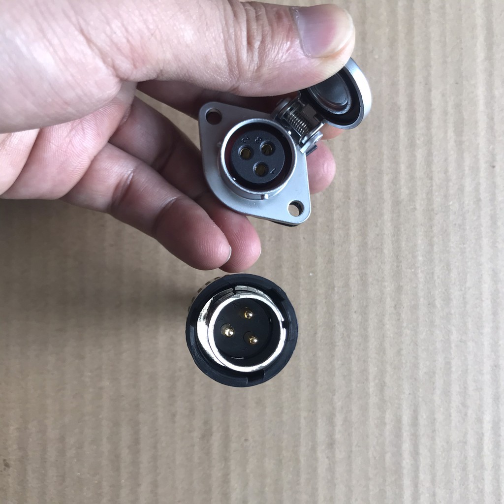 Jack nguồn WEIPU, 20mm dùng cho cabin màn hình Led, hệ thống điện