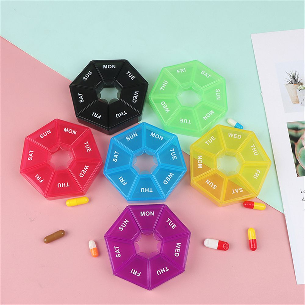 Hộp Đựng Thuốc 7 Ngày Bằng Nhựa Nhiều Màu Sắc Tiện Dụng