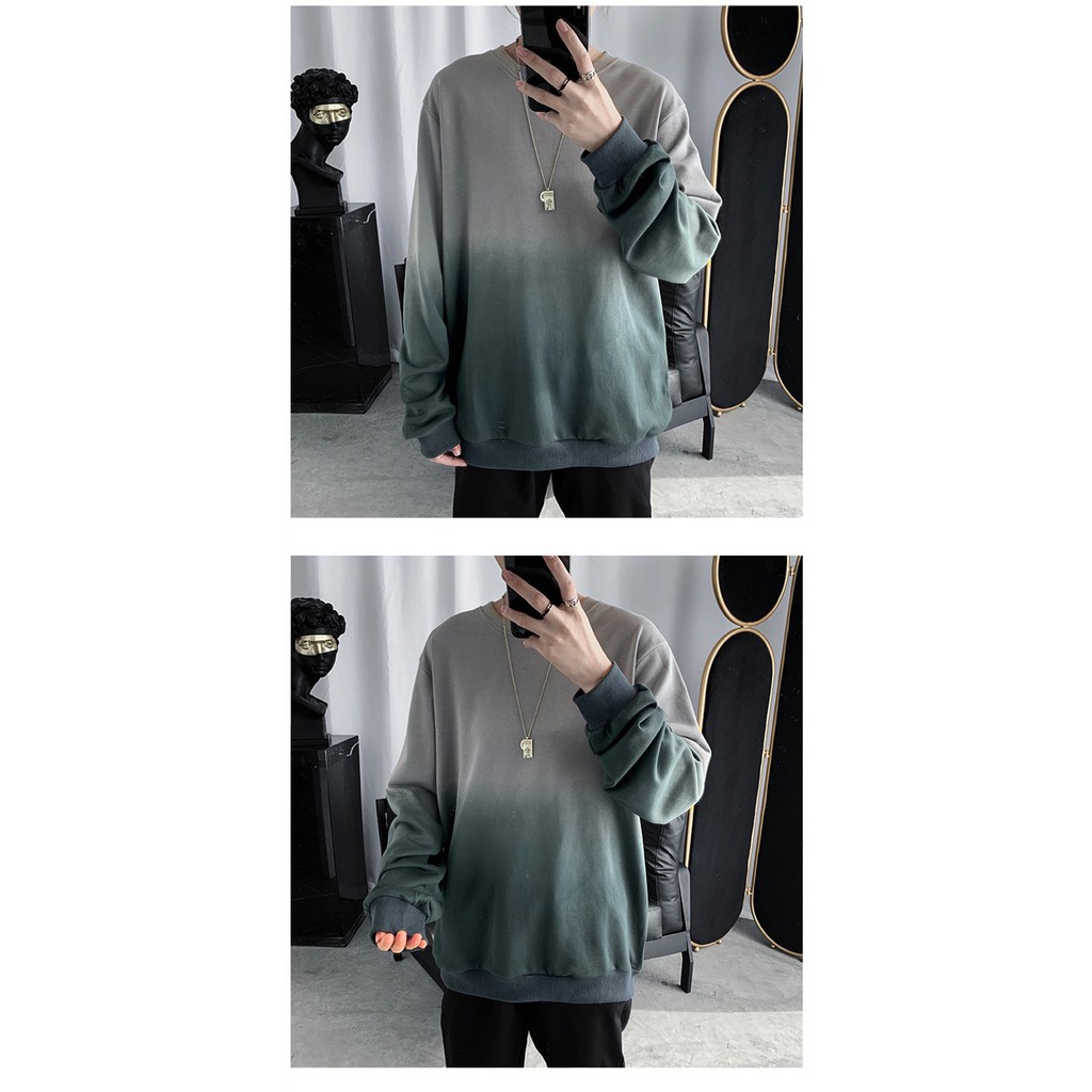 Áo thun tay dài Sweater form rộng UNISEX, áo sweater loang màu | BigBuy360 - bigbuy360.vn