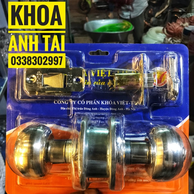 Khoá tay nắm tròn việt tiệp chính hãng