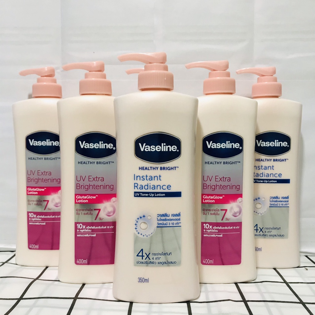 Sữa Dưỡng Thể Trắng Hồng Vaseline UV Lightening 4X/10X Thái Lan (350ml-400ml)