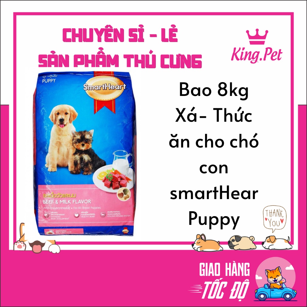 Bao 8kg Xá- Thức ăn cho chó con smartHear Puppy